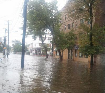Image of flooded urban street