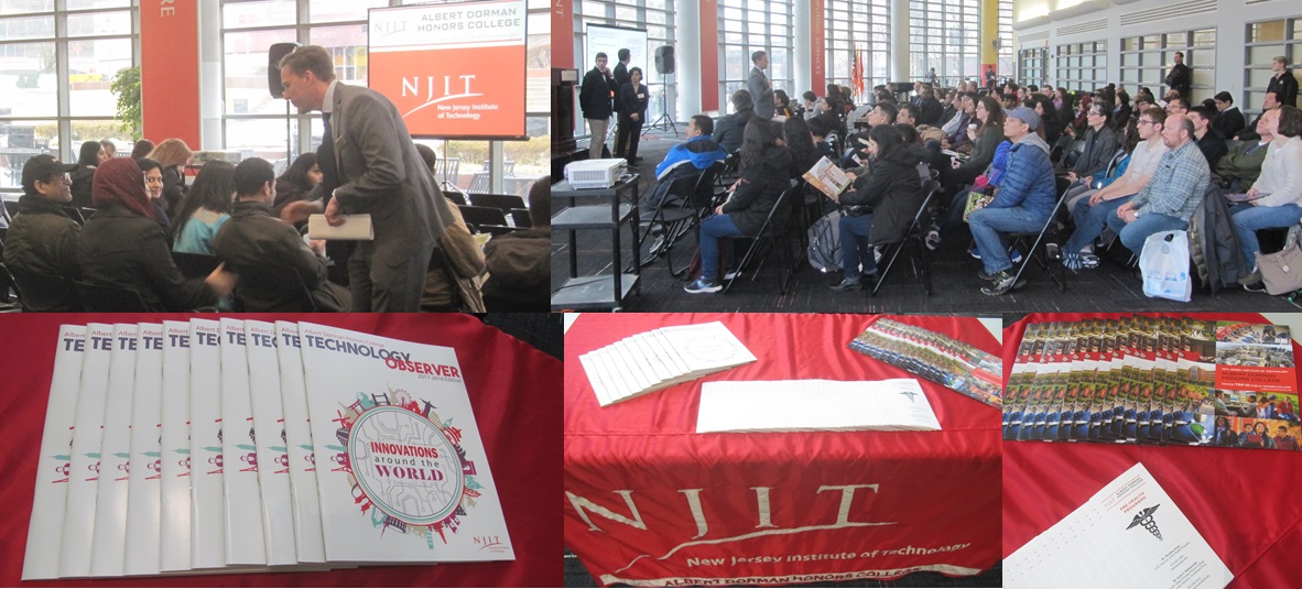 Dean Hamilton addressing parents and candidates during the Albert Dorman Honors College presentation session during the NJIT Winter Open House held on February 11, 2018.
