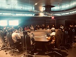 Albert Dorman Honors College Study Tour in the situation room of NYC Department of Information Technology and Telecommunications with Commissioner Samir Saini