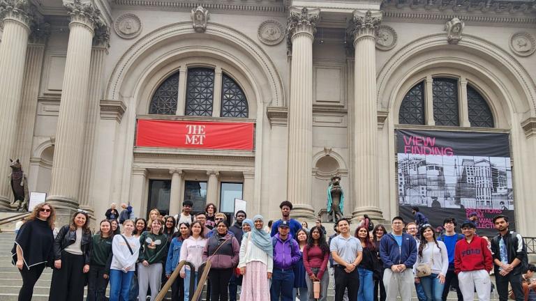 Students Outside of Museum on Study Tour
